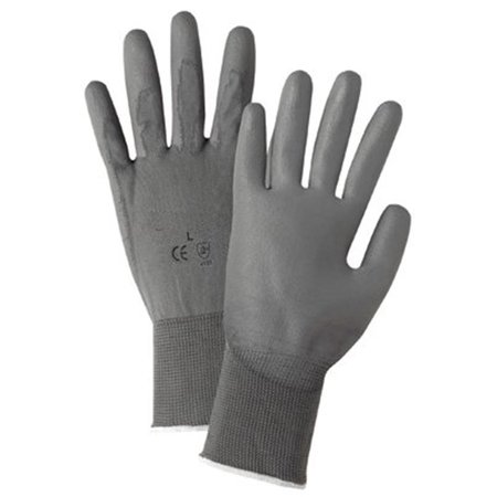 WEST CHESTER PROTECTIVE GEAR West Chester 813-713SUCG-L Gray Pu Palm Coated Graynylon Gloves 813-713SUCG/L